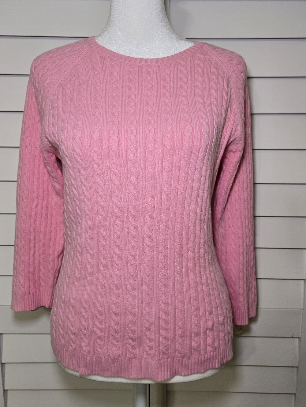 GAP Cable Knit Crewneck Sweater in Pink Size M